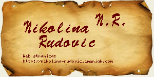 Nikolina Rudović vizit kartica